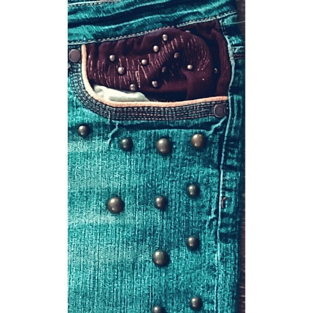 Apollo Jeans Women's Size 9/10 Studded Straight Leg Y2K 90s Embellished Pockets - Picture 7 of 9